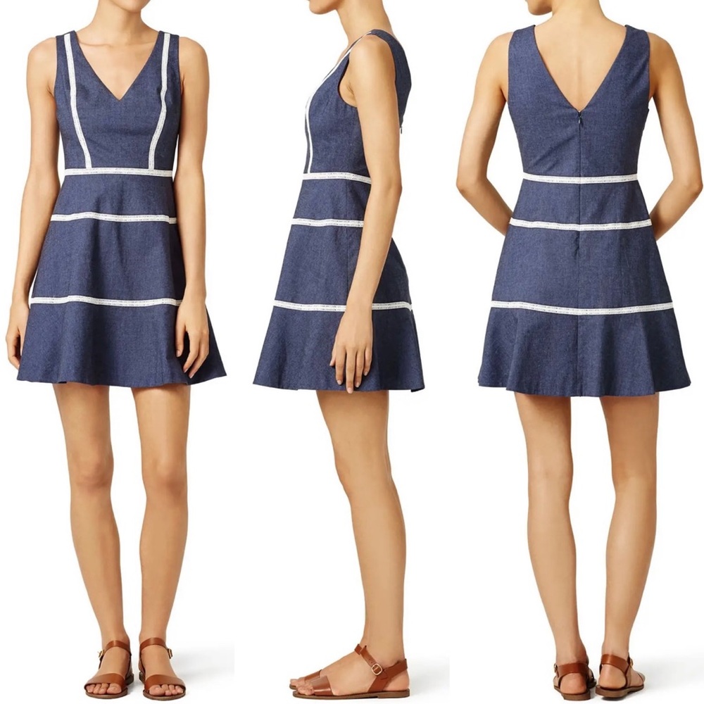 Erin Fetherston NEW Blue Chambray A-Line Dress Size 6